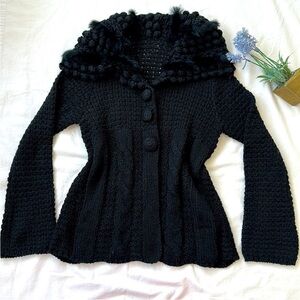 Laura black knitw cardigan, size S